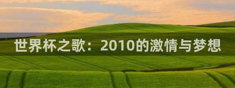 2006世界杯:世界杯之歌:2010的激情与梦想